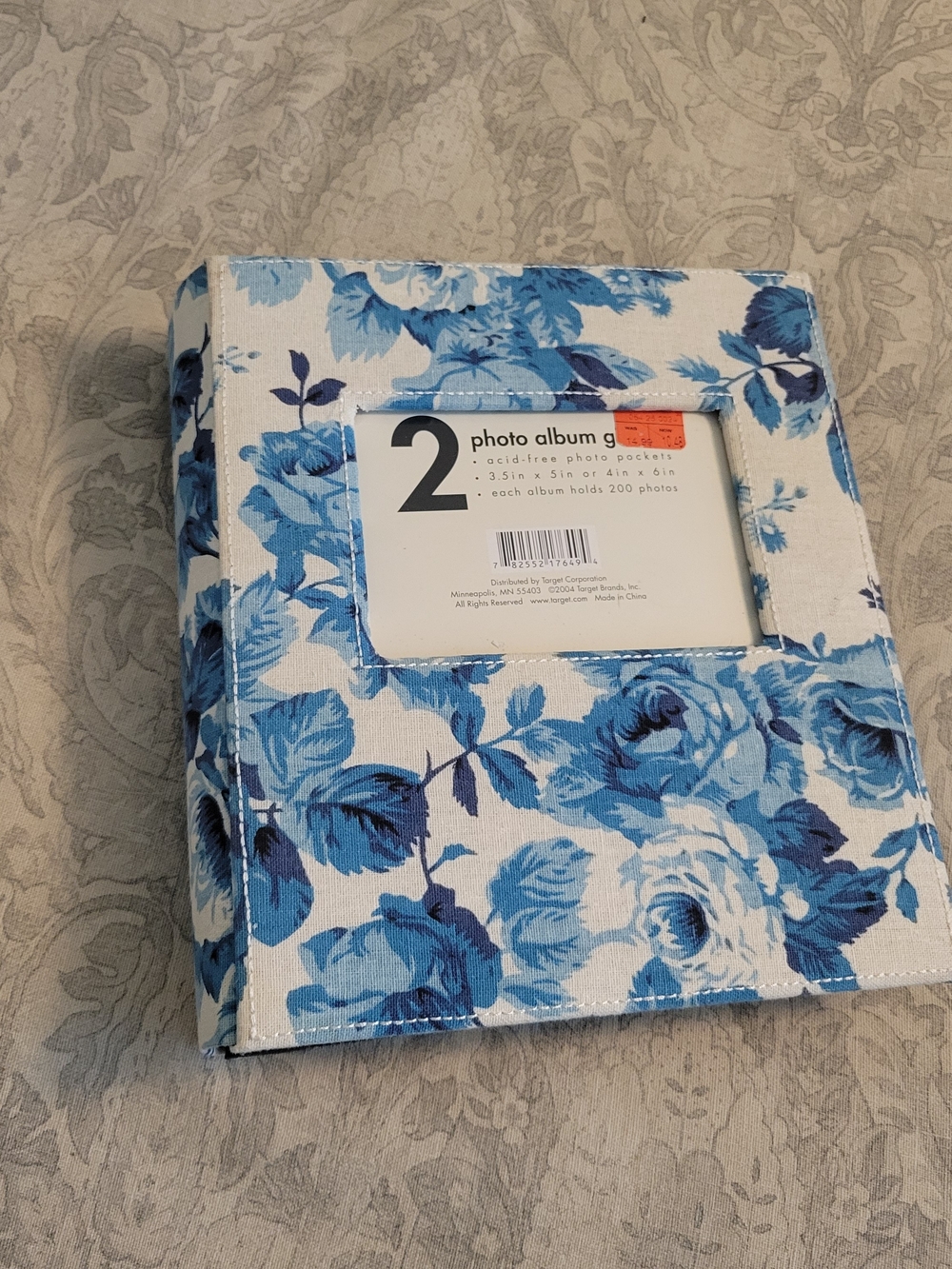 3/$12 SALE Floral Blue Photo Album - Blue Rose Pattern